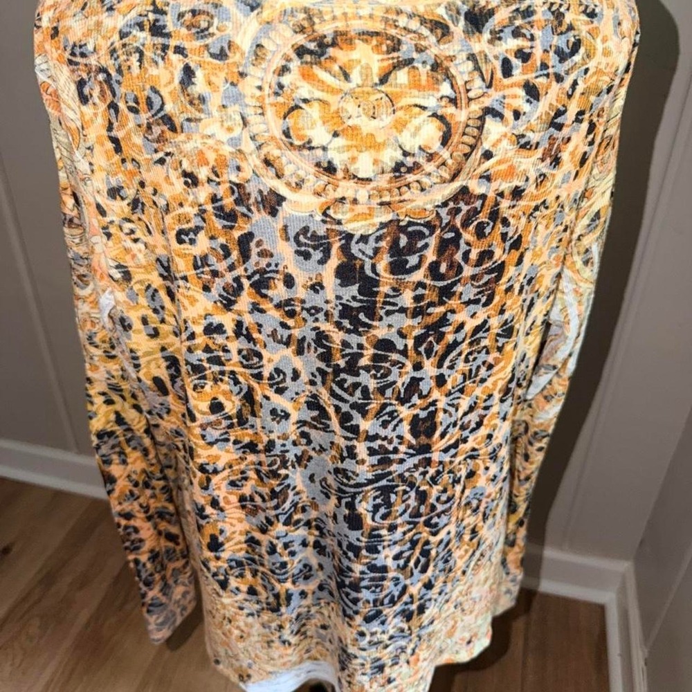 Cato Woman embellished leopard swirl knit top plus size 22/24W fairy grunge boho